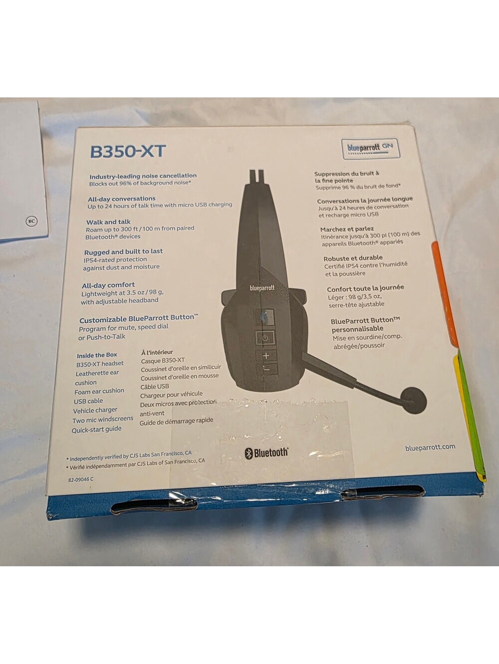 BlueParrott B350-XT Bluetooth Headset Noise Cancellation No USB Cable